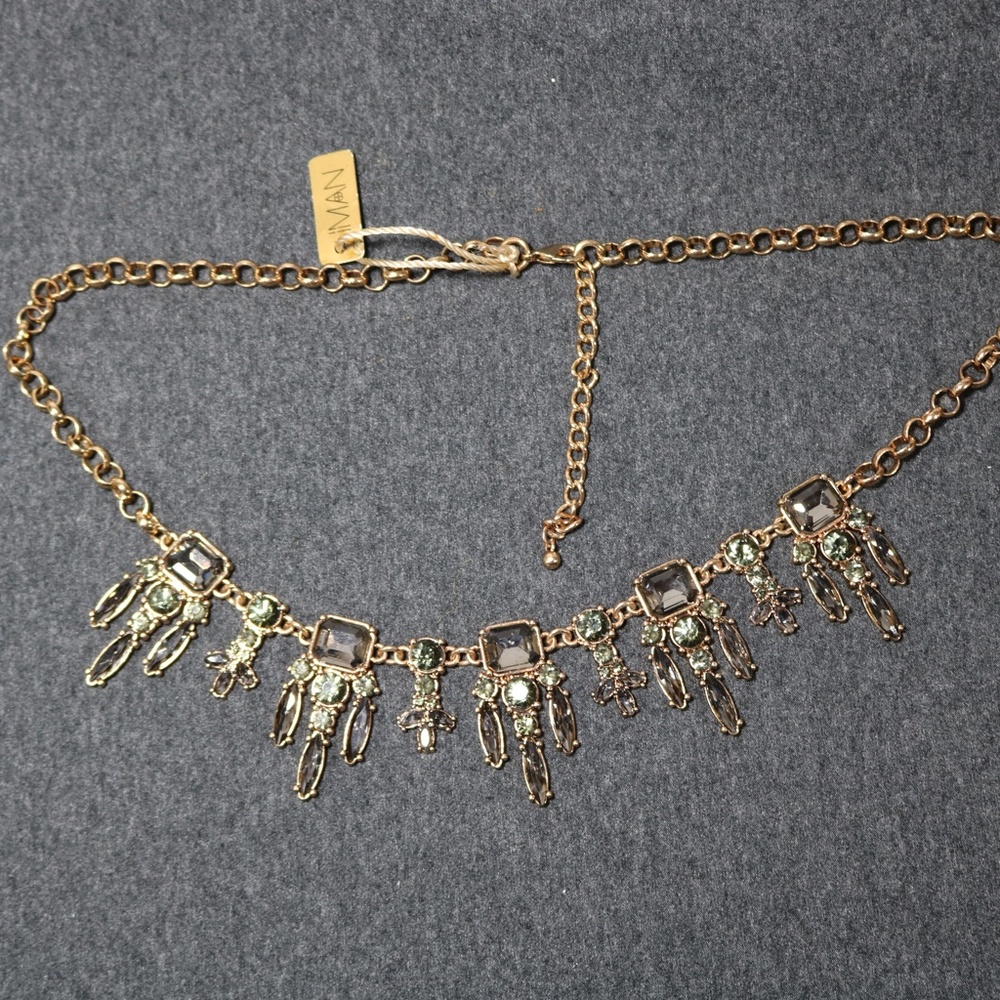 Iman Rhinestone Statement Necklace - image 3